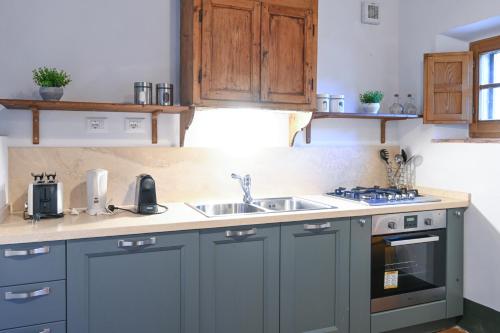 Η κουζίνα ή μικρή κουζίνα στο Appartamento La Bandita Agriturismo Montechiaro