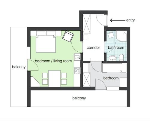 Appartementhaus Mantlの見取り図または間取り図