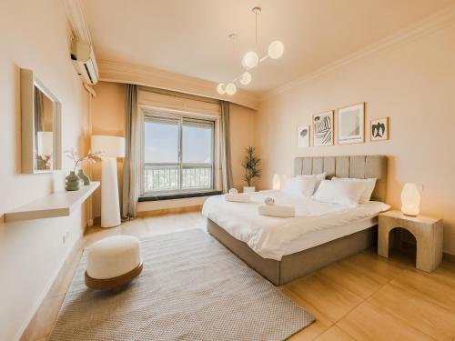 Katil atau katil-katil dalam bilik di Luxurious Pyramdis & Nile View Appartement