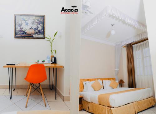 Katil atau katil-katil dalam bilik di Acacia Hotel Mbarara