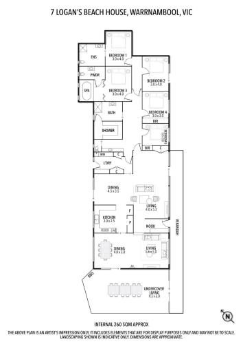 a floor plan of a beach house at Logans Beach Apartments - BeachHouse in Warrnambool