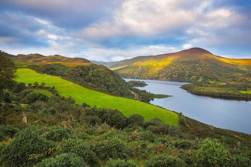 a view of a river in a valley with mountains at 3 Bed in Glenbeigh oc-ii04686 in Glanbeny Bridge