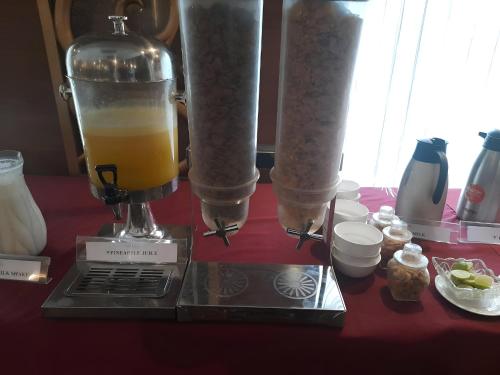 a drink in a blender sitting on top of a table at The New Marrion in Bhubaneshwar