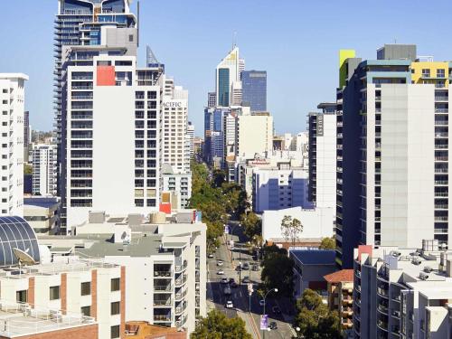 a view of a city with tall buildings at ibis Styles East Perth in Perth