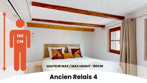 Katil atau katil-katil dalam bilik di Résidence de l'ancien relais