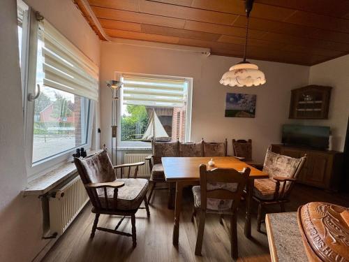 Χώρος καθιστικού στο Ferienhaus Wiegboldsbur