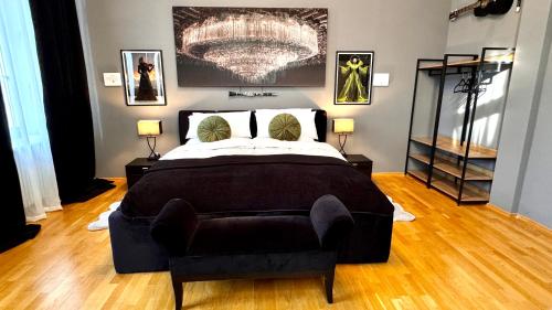 Postel nebo postele na pokoji v ubytování Art Loft Baden-Baden