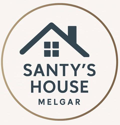 a logo for a santry house melgar at SANTYS HOUSE MELGAR apartamentos amoblados con capacidad para 6 personas para 6 personas in Melgar