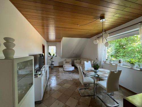 Ruang duduk di Idyllische Wohnung mit Weitblick