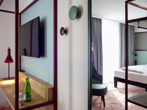 Katil atau katil-katil dalam bilik di ibis Styles Klagenfurt am Woerthersee