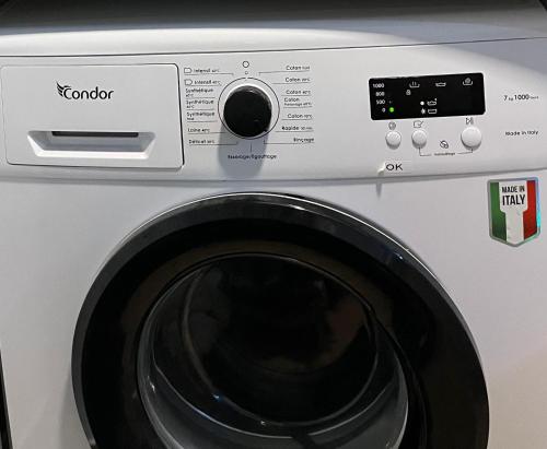 a washing machine with a control panel on it at Bizerte Résidence soltana RDC vue mer in Bizerte