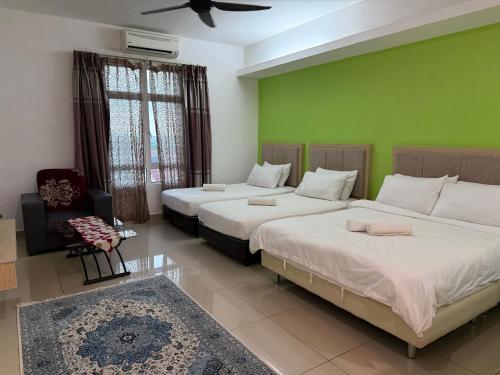 Ένα ή περισσότερα κρεβάτια σε δωμάτιο στο The Viana Apartment 7