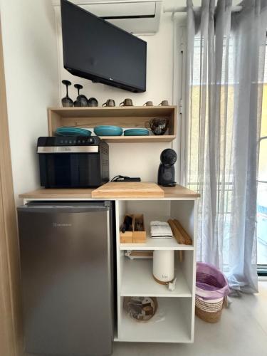 Kuchyň nebo kuchyňský kout v ubytování Venias Place