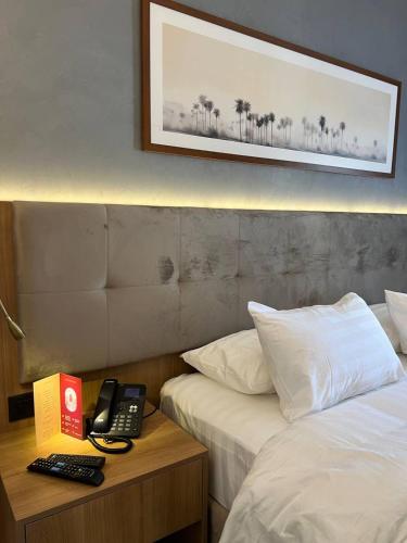 Voodi või voodid majutusasutuse Marhaba Plaza Hotel toas