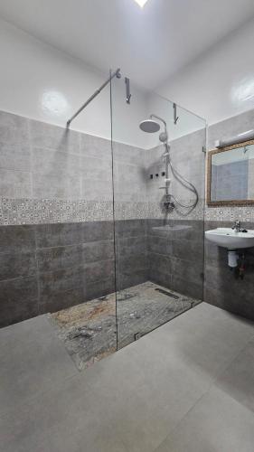 Koupelna v ubytování Maison Bleue