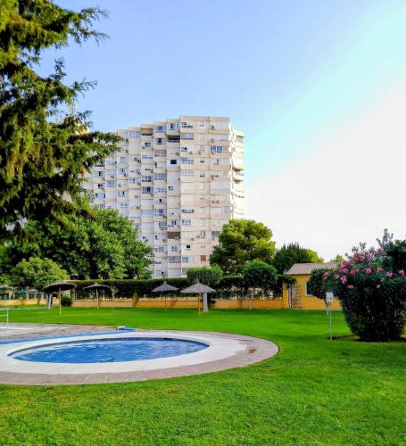 Studio with views, gardens and pool