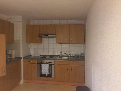 Køkken eller tekøkken på Auszeit Ferienhaus Nr 2