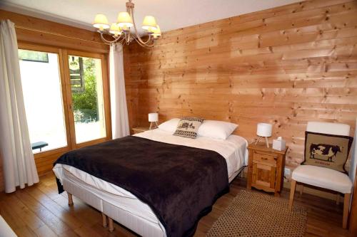 Katil atau katil-katil dalam bilik di Chalet Vent De Soleil, 5 étoiles luxe Collection Prestige Numéro 14