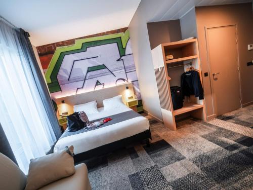 Katil atau katil-katil dalam bilik di ibis Styles Clamart Gare Grand Paris