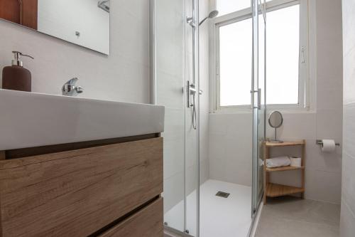 Et badeværelse på Alojamiento acogedor