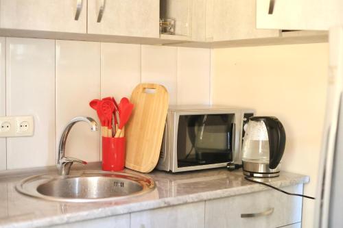Una cocina o cocineta en Home Hotel Kutaisi
