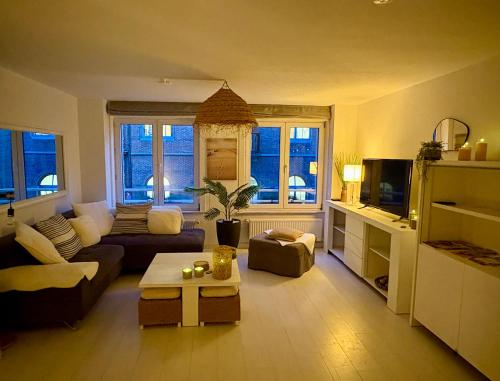 Η κουζίνα ή μικρή κουζίνα στο Sfeervol en lichtrijk appartement centrum Knokke