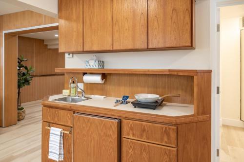 Una cocina o cocineta en Garden Level Getaway