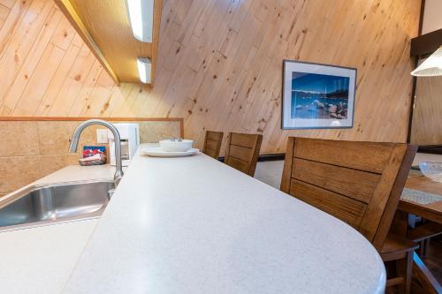 a kitchen with a sink and a counter top at Club Tahoe Resort in Incline Village