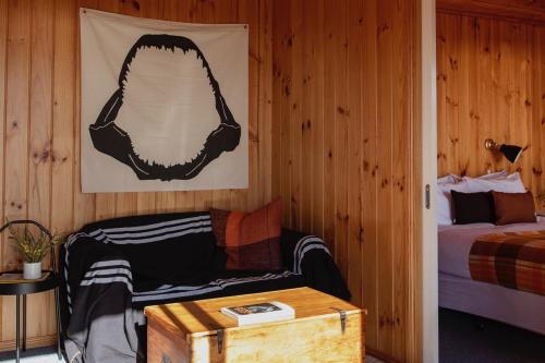Postel nebo postele na pokoji v ubytování Panorama Cabin - A