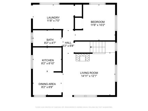 a floor plan of a house at Classic Cabin in the Pines by Tahoe Getaways - Walk to Lake, Pet-Friendly 3 BR w Yard & Hot Tub! in Tahoe Pines