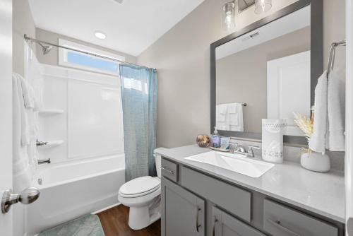 Et badeværelse på The Evans Retreat