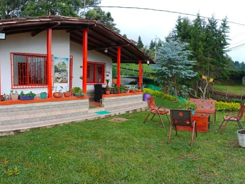 Een tuin van Finca Vista Verde Guarne