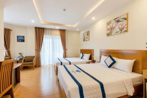 Кровать или кровати в номере Blue Diamond Airport Hotel