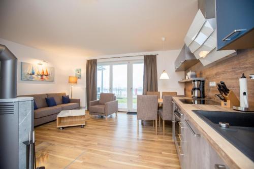 Kuchyň nebo kuchyňský kout v ubytování Gemütliches Zweizimmer-Apartment mit Kamin P7A3