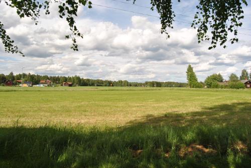 a large field of grass with at Orsastuguthyrning-Hansjö in Orsa