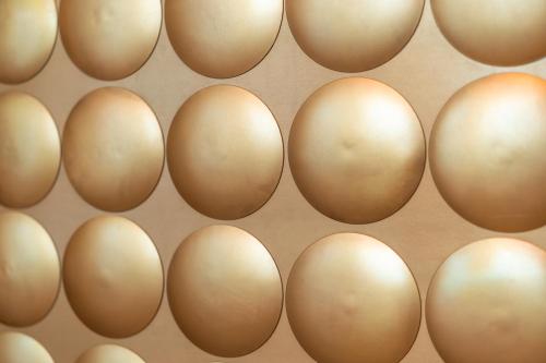 a group of brown eggs in a box at goldfinger + suites in Lana