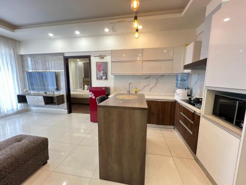 Η κουζίνα ή μικρή κουζίνα στο Elysium Tower Signature Apartments Opposite Centaurus Mall Islamabad