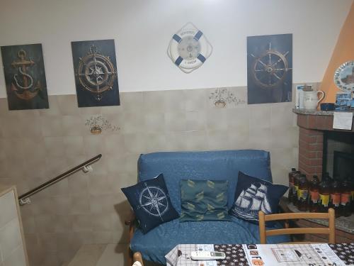 Χώρος καθιστικού στο Casa Blu oltremare
