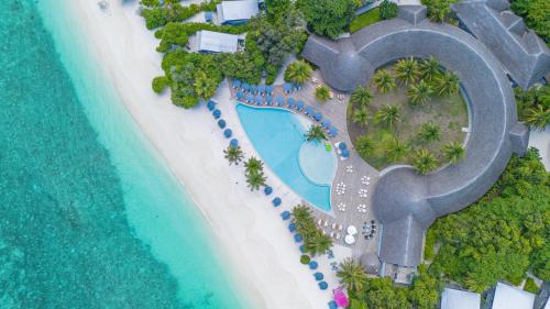 an aerial view of a resort next to the beach at Ifuru Island Maldives - FREE Return Domestic Flight for 2 with a minimum 5-night stay until Nov 2025 in Raa Atoll