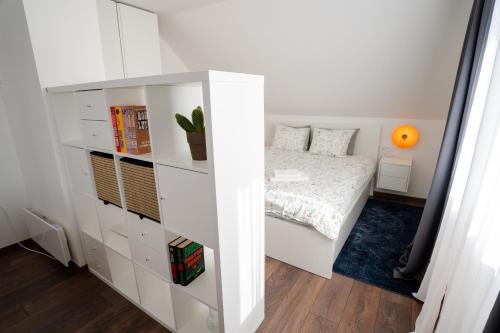 Postel nebo postele na pokoji v ubytování Studio Katarina