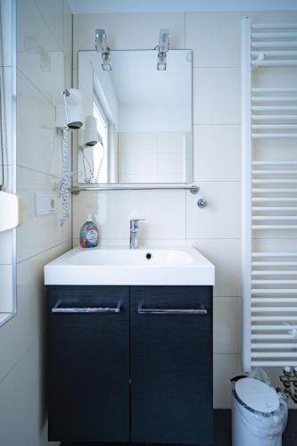 プルハイムにあるZehnthof2a WH02 OG - Apartment 2 SZ, 4 Bettenの洗面台と鏡のあるバスルーム
