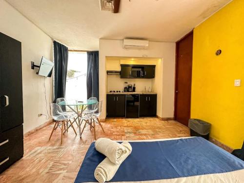 TV a/nebo společenská místnost v ubytování Loft Encantador en Campestre Hospedaje para 4