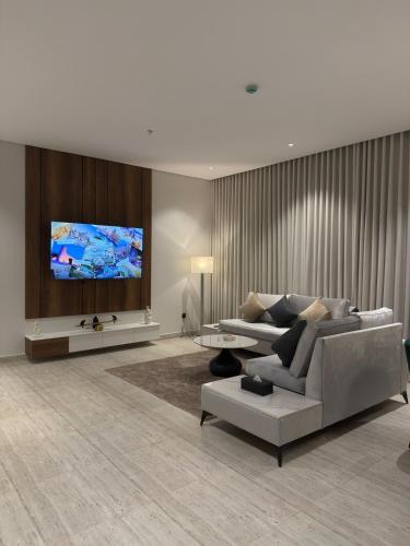 TV/trung tâm giải trí tại Riyadh Luxury Narjis