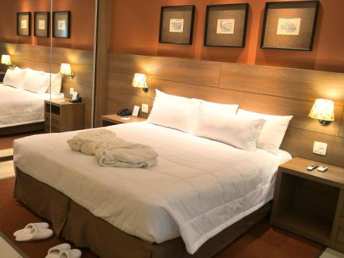 Katil atau katil-katil dalam bilik di Hotel Araraquara By Mercure