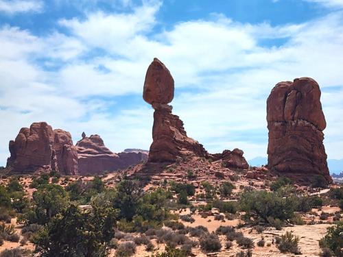 a large rock formation in the desert at Fisher Towers Cabin #07 in Moab
