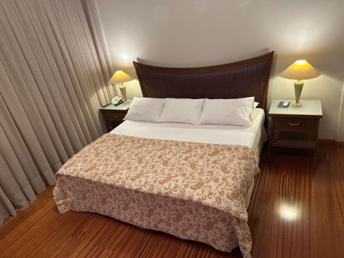 a bedroom with a large bed and two night stands at ibis Styles Presidente Prudente Portal D'Oeste in Presidente Prudente