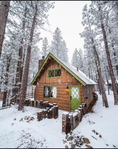 Cabin on Rainbow v zimě