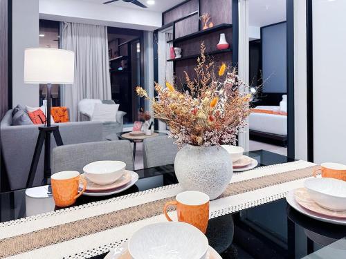 Χώρος καθιστικού στο Luxury Suites at Tropicana Residences KLCC by VV