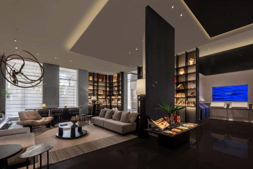 Χώρος καθιστικού στο Atour Hotel Xujiahui Center