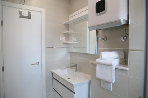 Kuchyň nebo kuchyňský kout v ubytování Apartment Nada
